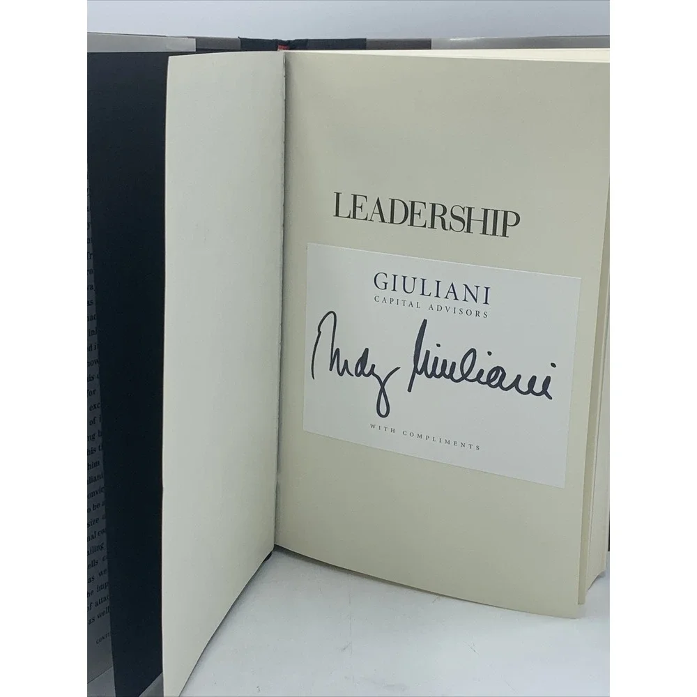 Book Rudy Giuliani,‎ Leadership: Hardcover 2002 SIGNED First Edition